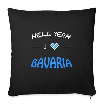 Bayern Bavaria - Sofakissenbezug 45 x 45 cm - Schwarz - Vorne