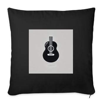 Guitar - Vintage - Rock - Band - Freedom - Sofa pillowcase 17,3'' x 17,3'' (45 x 45 cm) - black - Front