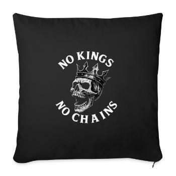 No Kings No Chains Skull - Sofa pillowcase 17,3'' x 17,3'' (45 x 45 cm) - black - Front