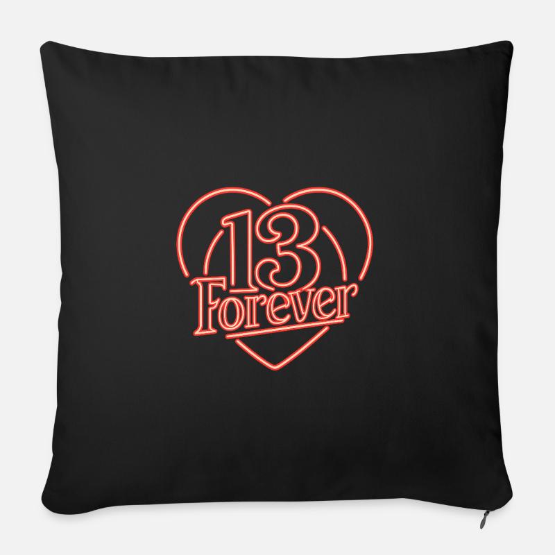 13frv Neon - Sofakissenbezug 45 x 45 cm - Schwarz