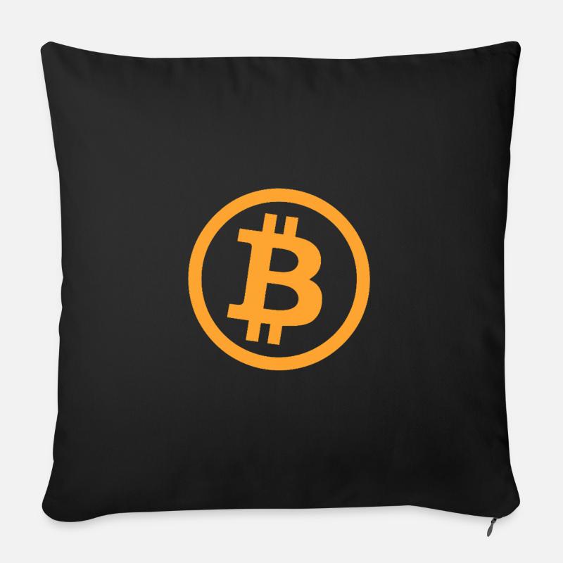 Bitcoin_Logo_Perfekt - Sofakissenbezug 45 x 45 cm - Schwarz