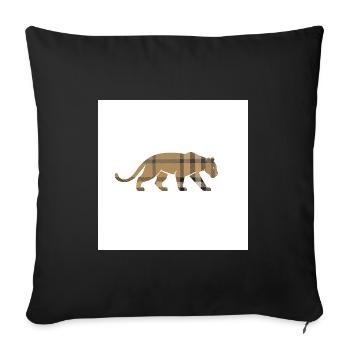 VisionWear Panther Plaid – Luxuriöses Musterdesign - Sofakissenbezug 45 x 45 cm - Schwarz - Vorne