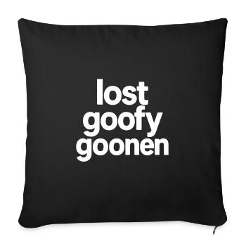 lost_goofy_goonen_w - Sofa pillowcase 17,3'' x 17,3'' (45 x 45 cm) - black - Front