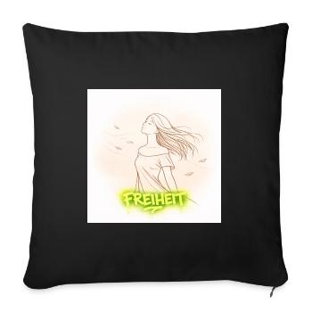 La liberté dans le vent - Housse de coussin décorative 45 x 45 cm - noir - Devant