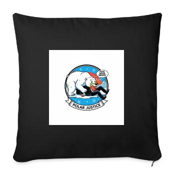 PolarJustice Cartoon - Sofa pillowcase 17,3'' x 17,3'' (45 x 45 cm) - black - Front