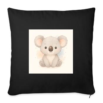 Kindermotiv_Koala - Housse de coussin décorative 45 x 45 cm - noir - Devant