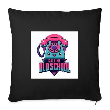 Call Me Old School - Sofa pillowcase 17,3'' x 17,3'' (45 x 45 cm) - black - Front