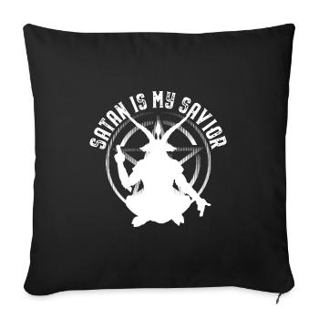 | de pentagramme Satanisme Cadeau de sorcellerie sataniste - Housse de coussin décorative 45 x 45 cm - noir - Devant