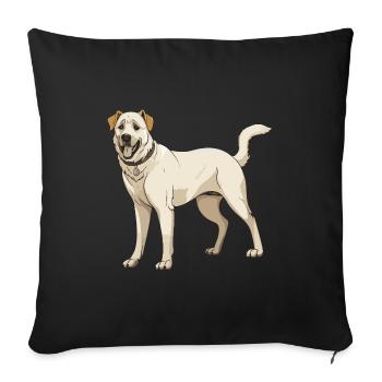 Chien Kangal - Housse de coussin décorative 45 x 45 cm - noir - Devant