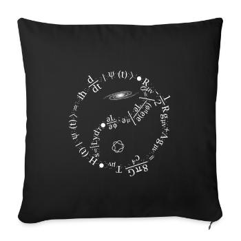 Quantum Mechanics Formula - Sofa pillowcase 17,3'' x 17,3'' (45 x 45 cm) - black - Front