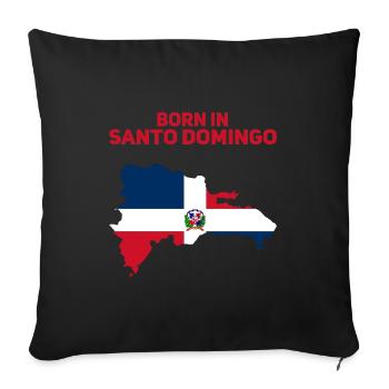 Santo Domingo Dominikanische Republik - Sofakissenbezug 45 x 45 cm - Schwarz - Vorne