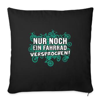 fahrrad bike gravelbike fahrradsammlung bikologe - Sofakissenbezug 45 x 45 cm - Schwarz - Vorne