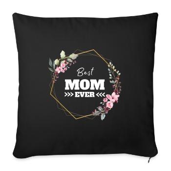 Meilleur cadeau maman maman - Housse de coussin décorative 45 x 45 cm - noir - Devant