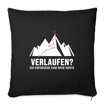 Bergwandern Gratwanderung Weglos Alpin Bergweg - Sofakissenbezug 45 x 45 cm - Schwarz - Vorne
