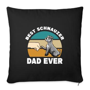 Schnauzer dog breed | Dog Dog Friend Gifts - Sofa pillowcase 17,3'' x 17,3'' (45 x 45 cm) - black - Front