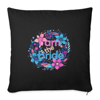 Bachelorette Party Outfit for the Bachelorette Party - Sofa pillowcase 17,3'' x 17,3'' (45 x 45 cm) - black - Front