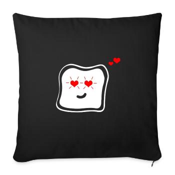 Tartine - Housse de coussin décorative 45 x 45 cm - noir - Devant
