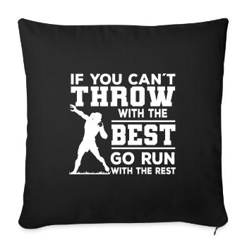 Shot-putter - Sofa pillowcase 17,3'' x 17,3'' (45 x 45 cm) - black - Front