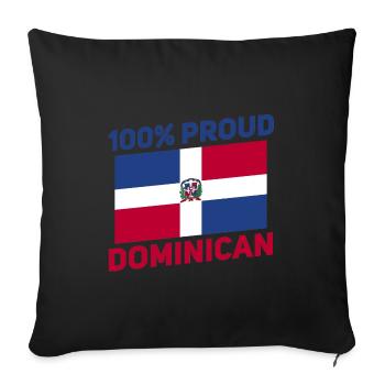 Dominicain - Housse de coussin décorative 45 x 45 cm - noir - Devant