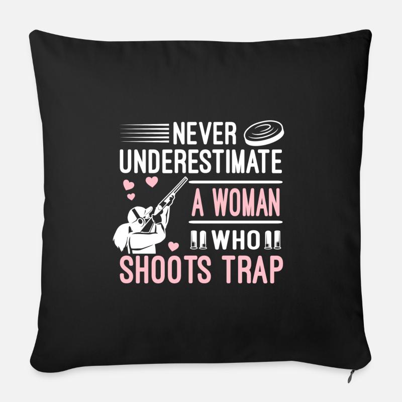 Trapschütze - Sofakissenbezug 45 x 45 cm - Schwarz