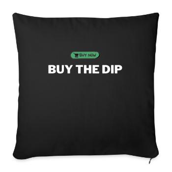 Buy The Dip - Börsen Design - Sofakissenbezug 45 x 45 cm - Schwarz - Vorne