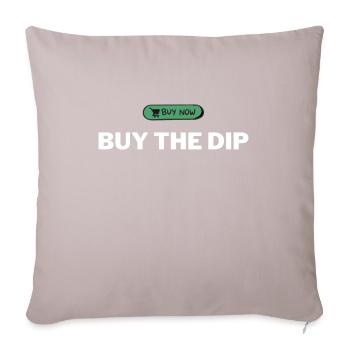 Buy The Dip - Börsen Design - Sofakissenbezug 45 x 45 cm - helles Taupe - Vorne
