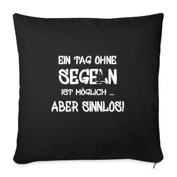 Segeln - Sofakissenbezug 45 x 45 cm - Schwarz - Vorne