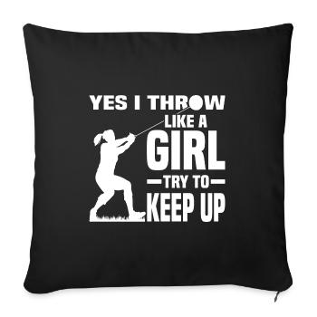 Hammer throwing gifts | Sport Hammer Thrower Hobby - Sofa pillowcase 17,3'' x 17,3'' (45 x 45 cm) - black - Front