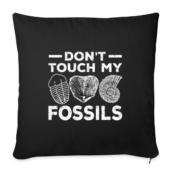 Idée cadeau de collectionneur de fossiles | Collecte de fossiles - Housse de coussin décorative 45 x 45 cm - noir - Devant