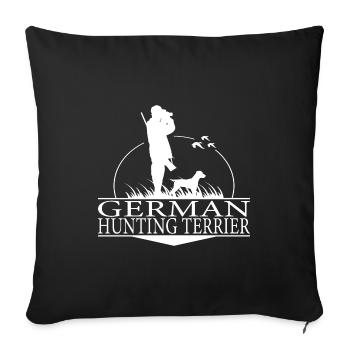 GERMAN HUNTING TERRIER Hunting Dogs Hunting Wilsigns - Sofa pillowcase 17,3'' x 17,3'' (45 x 45 cm) - black - Front