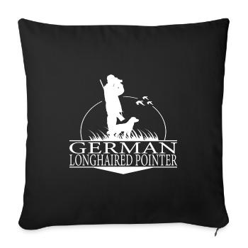 POINTER ALLEMAND À POIL LONG Chiens de chasse Chasseurs Wilsigns - Housse de coussin décorative 45 x 45 cm - noir - Devant