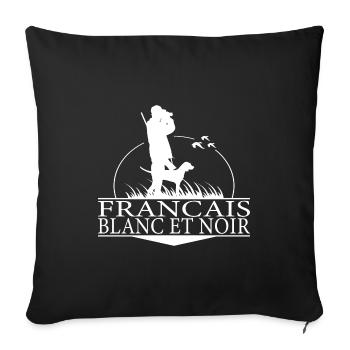 FRANCAIS BLANC ET NOIR Hunting Dogs Hunter Wilsigns - Sofa pillowcase 17,3'' x 17,3'' (45 x 45 cm) - black - Front
