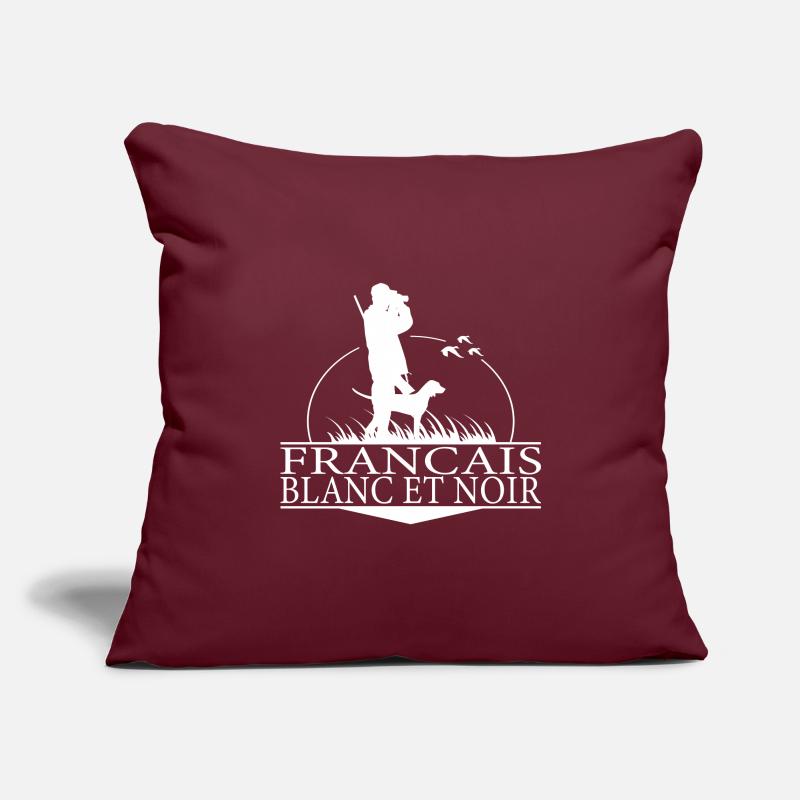 FRANCAIS BLANC ET NOIR Chiens de chasse Hunter Wilsigns Housse de coussin décorative 45 x 45 cm