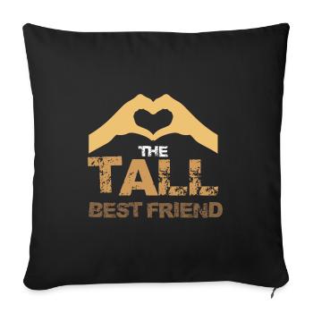Big Best Friend - Sofa pillowcase 17,3'' x 17,3'' (45 x 45 cm) - black - Front