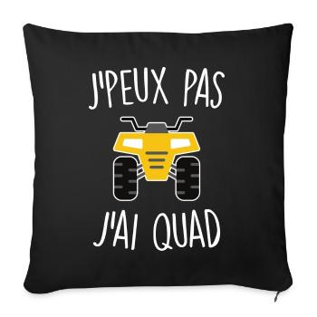 J'peux pas j'ai quad - Housse de coussin décorative 45 x 45 cm - noir - Devant