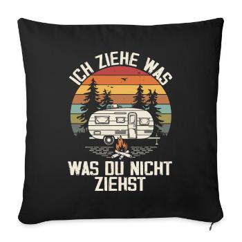 I pull what you don't pull Caravan Camper - Sofa pillowcase 17,3'' x 17,3'' (45 x 45 cm) - black - Front
