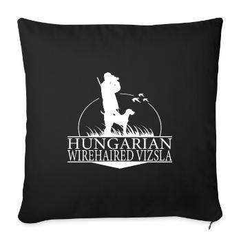HUNGARIAN WIREHAIRED VIZSLA Hunting Dogs Wilsigns - Sofa pillowcase 17,3'' x 17,3'' (45 x 45 cm) - black - Front