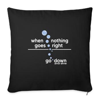 apneadiving oxygen apnea divers snorkeling - Sofa pillowcase 17,3'' x 17,3'' (45 x 45 cm) - black - Front