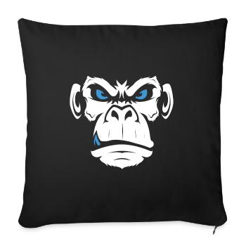 Monkey Affe Affentanz Böse Gesicht Face - Sofakissenbezug 45 x 45 cm - Schwarz - Vorne