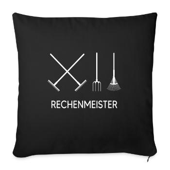garten rechen kleingarten rechenzentrum erntezeit - Sofakissenbezug 45 x 45 cm - Schwarz - Vorne