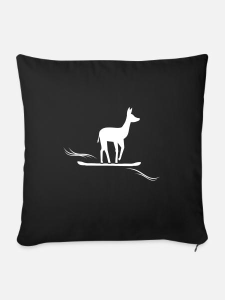 snowboard "snowboarder" - Sofakissenbezug 45 x 45 cm - Schwarz