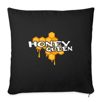 apiculteur apiculture apicole abeille mellifère - Housse de coussin décorative 45 x 45 cm - noir - Devant