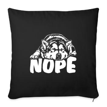 ALASKAN MALAMUTE Nope Chien Disant Chiens Dire - Housse de coussin décorative 45 x 45 cm - noir - Devant