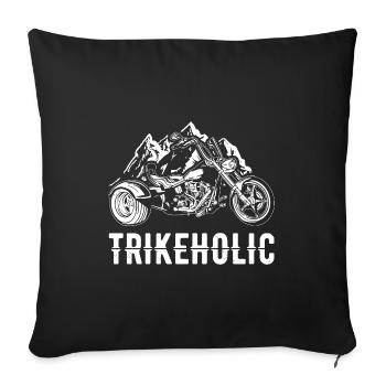 Trike Gift | Trike riders Triker Trikes bikers - Housse de coussin décorative 45 x 45 cm - noir - Devant
