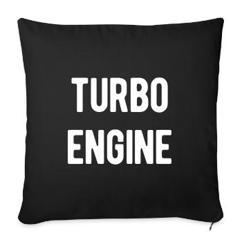 Moteur Turbo - Housse de coussin décorative 45 x 45 cm - noir - Devant