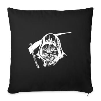 Creepy Grim Reaper - Halloween Skull - Sofa pillowcase 17,3'' x 17,3'' (45 x 45 cm) - black - Front