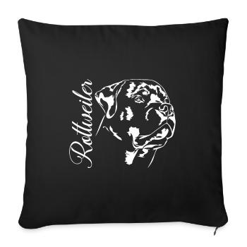 ROTTWEILER Portrait De Chien Chiens Chien Wilsigns - Housse de coussin décorative 45 x 45 cm - noir - Devant