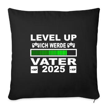Je vais être papa en 2025, futur papa - Housse de coussin décorative 45 x 45 cm - noir - Devant