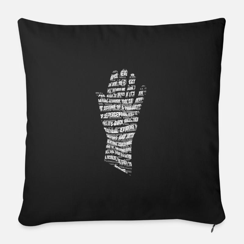 Nerd-Sprüche, Geschenk zB Geburtstag, Philosophie - Sofakissenbezug 45 x 45 cm - Schwarz