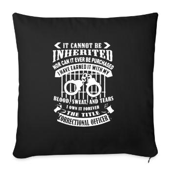 Forever The Title Correctional Officer - Sofa pillowcase 17,3'' x 17,3'' (45 x 45 cm) - black - Front